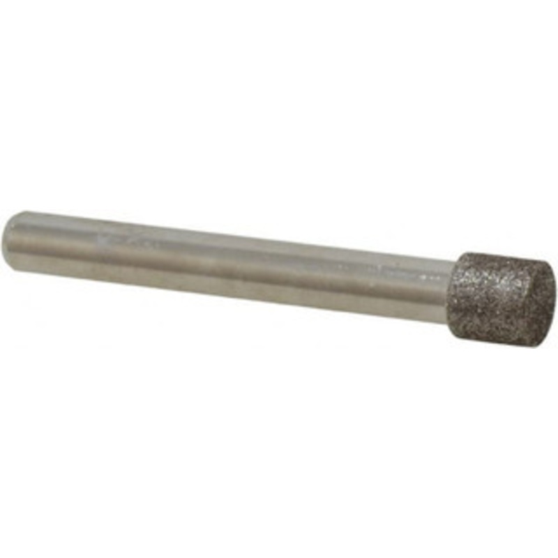 Made in USA 0.335 Head Diam x 0.315 Head Thickness CBN Grinding Pin 1/4 Shank Diam Fine Grade, 120 Grit 03500402 – 03500402