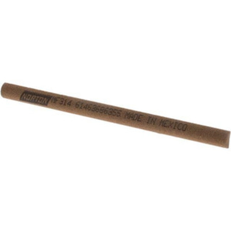 Norton 4 Long x 1/4 Diam Aluminum Oxide Sharpening Stone Half Round, Medium Grade 61463686355 – 03013158