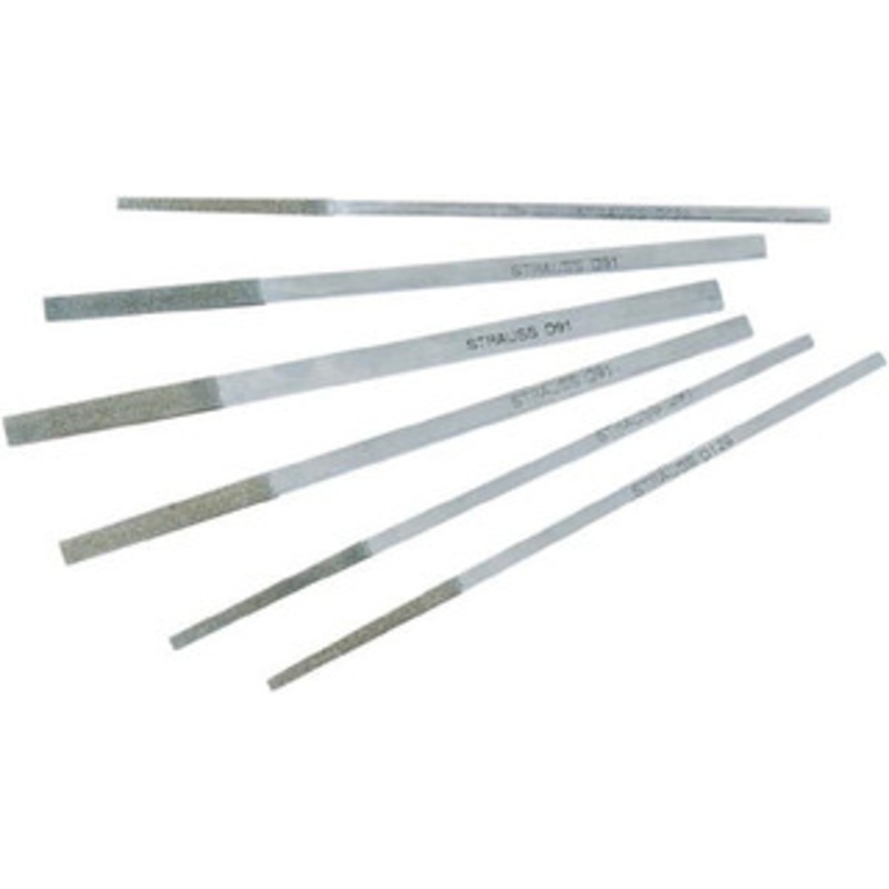 Strauss & Co. 6.69 OAL Medium Flat Needle Diamond File 0.393 Wide x 0.102 Thick, 1.97 LOC, Gray, 126 Grit DH17010D126 – 68670926