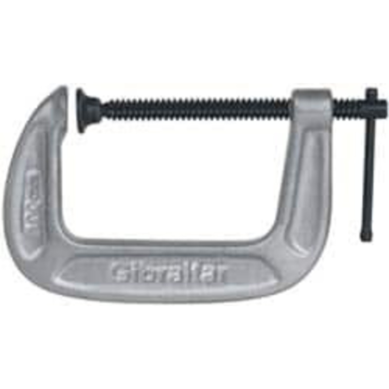 Gibraltar Products Light-Duty 2-1/2 Max Opening, 1-7/16 Throat Depth, Cast Iron Standard C-Clamp 600 Lb Capacity, 0 Min Opening, Standard Throat Depth, Malleable Cast Iron Screw CCM00434 – 06987408