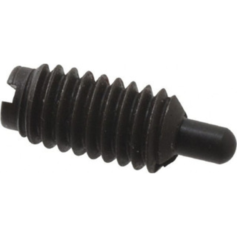 Jergens 5/16-18, 5/8 Thread Length, 3/16 Plunger Projection, Steel Threaded Spring Plunger 0.135 Max Plunger Diam, 5/8 Plunger Length, 0.5 Lb Init End Force, 10 Lb Final End Force 26705 – 82412107