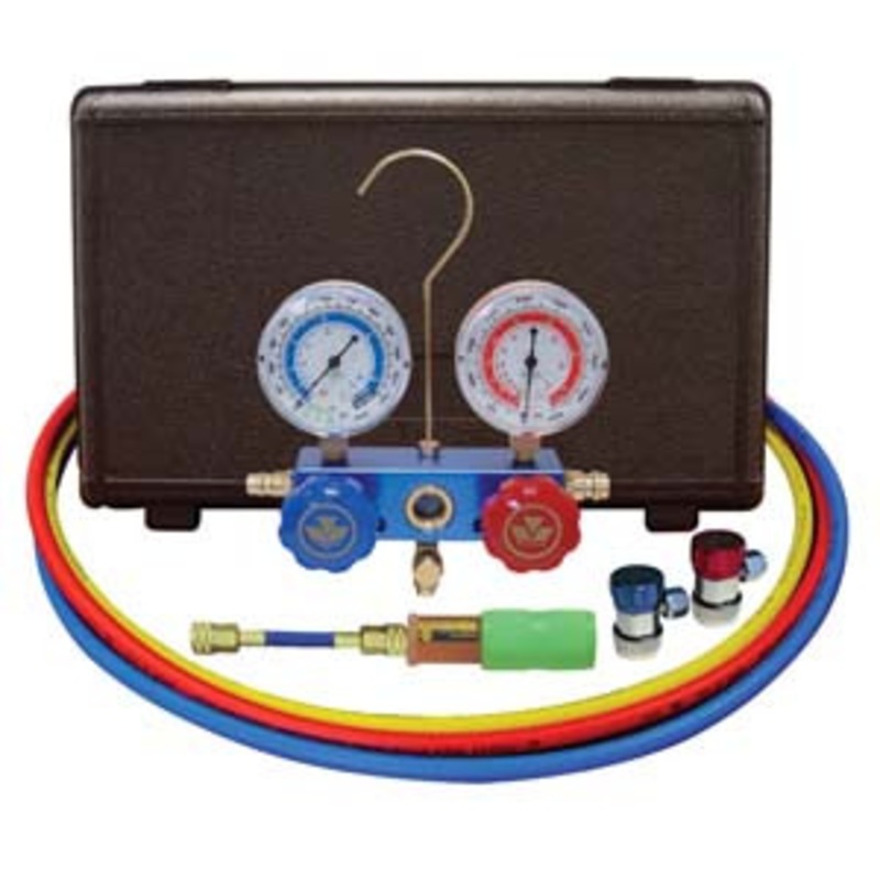 Mastercool Aluminum Manifold and UV Dye Injector Package – ML89661-UV