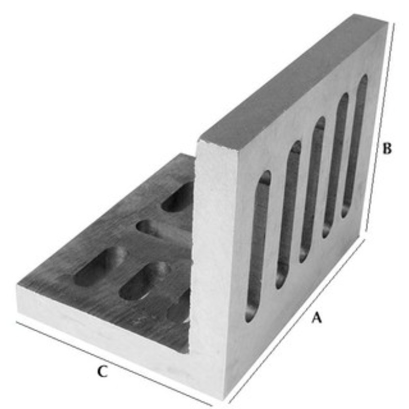 Precise 10 x 8 x 6 Open End Slotted Angle Plate – 3402-0210