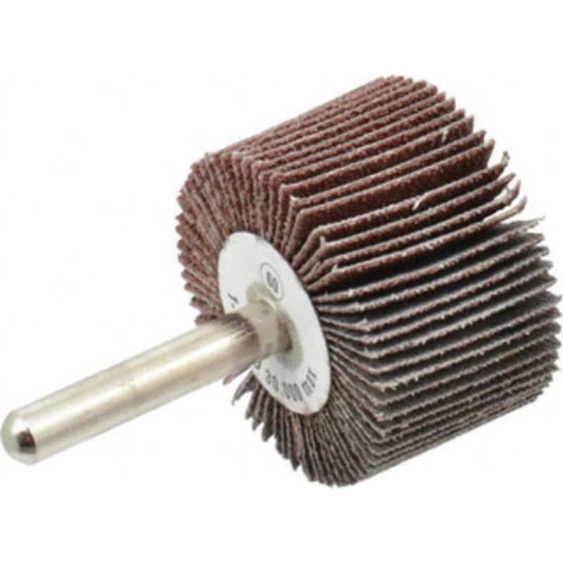 CGW Abrasives 1-1/2 Diam x 1 Face Width, Medium Aluminum Oxide Coated Mounted Flap Wheel 1/4 Shank Mount, 60 Grit, 30,000 Max RPM 39921 – 01823715