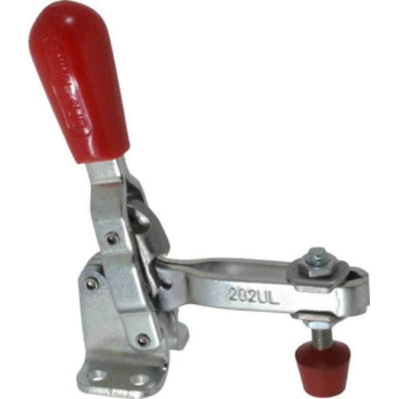 Destaco 200 Lb Holding Capacity, Vertical Handle, Manual Hold Down Toggle Clamp 65 Handle Movement, 105 Bar Opening, U-Bar, Flanged Base, Electro-Plated Zinc, Carbon Steel 202-UL – 03859980