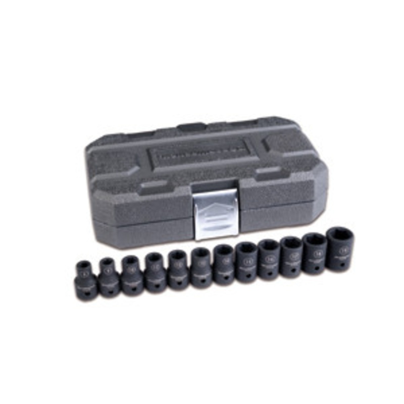 GEARWRENCH 12 Piece 1/2 Drive 6 Point Metric Impact Socket Set – KD84930N
