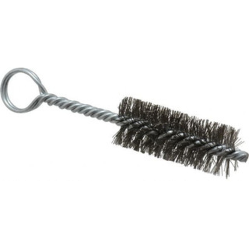 Made in USA 2-1/2 Long x 1 Diam Stainless Steel Twisted Wire Bristle Brush Double Spiral, 5-1/2 OAL, 0.01 Wire Diam, 0.235 Shank Diam 221606 – 03716628