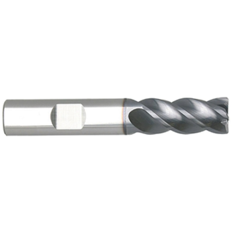 Niagara Cutter 4 Flute Stabilizer AlTiN Coated Carbide Single End Mill, 3/4 Size & Shank Diameter, 1-1/2 Length of Cut, .030 Corner Radius 4 Overall Length