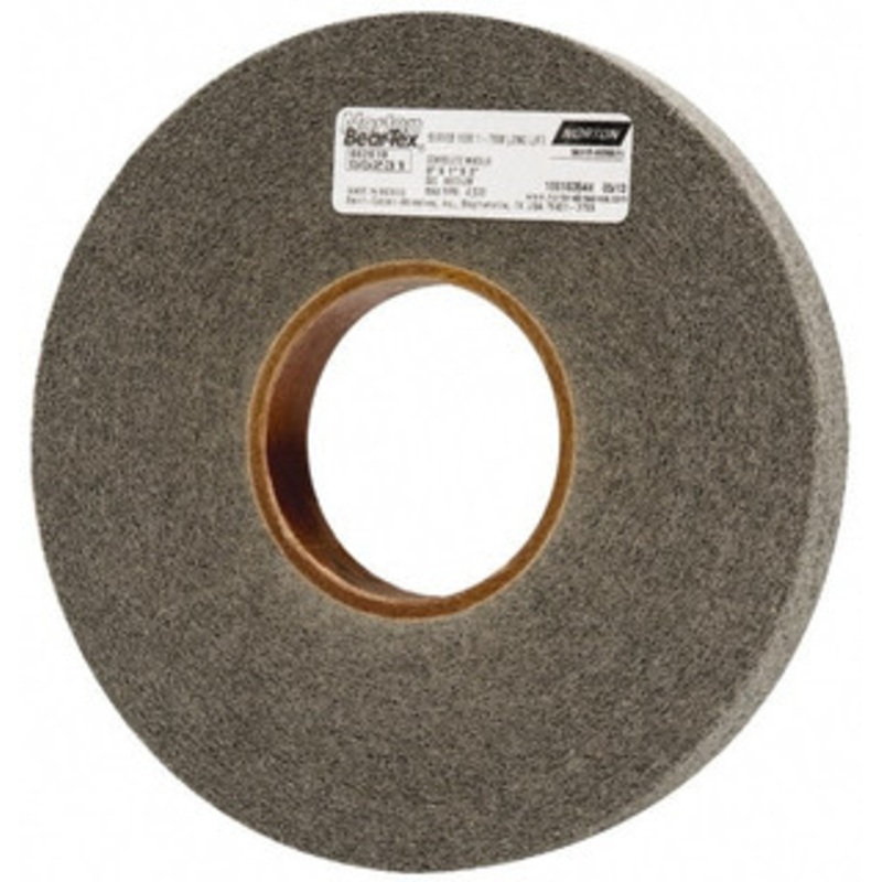 Norton 8 Diam, 1 Face Width, 3 Center Hole, Medium Grade, Silicon Carbide Deburring Wheel Convolute, Hard Density 7 Grade, 4,500 RPM 69957394610 – 05009378
