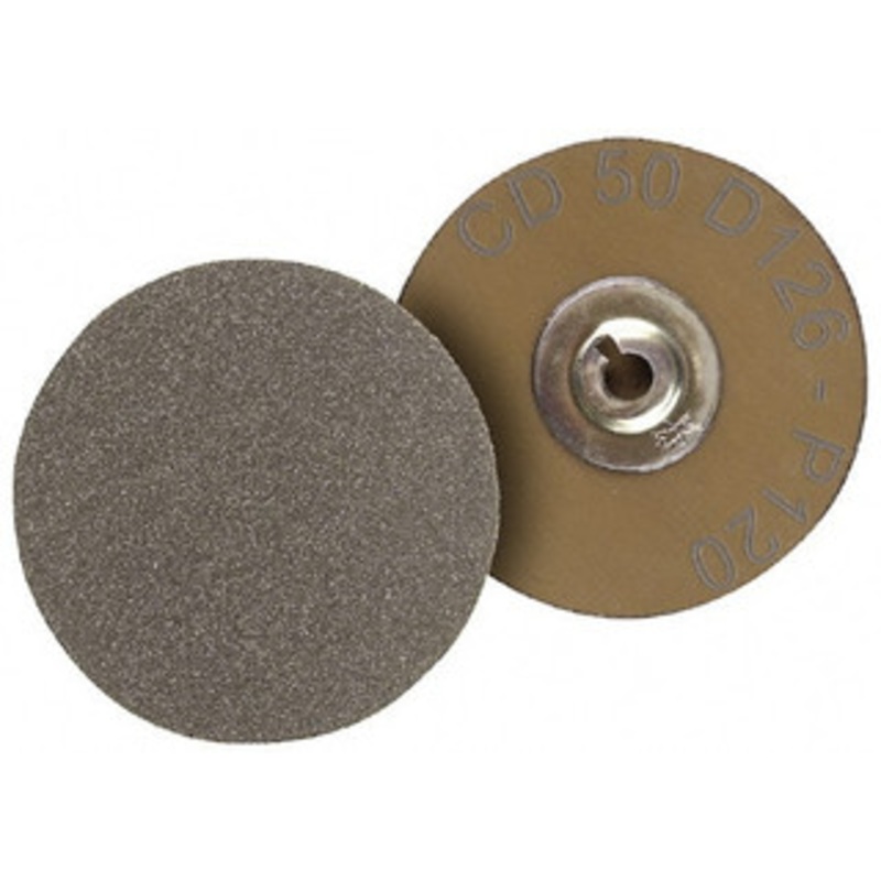 PFERD 2 120 Grit Diamond Quick Change Disc Type S Attachment, Medium Grade, Brown, Coated, Cloth Backing, 9,500 RPM, CD Compatible 40522 – 91830802