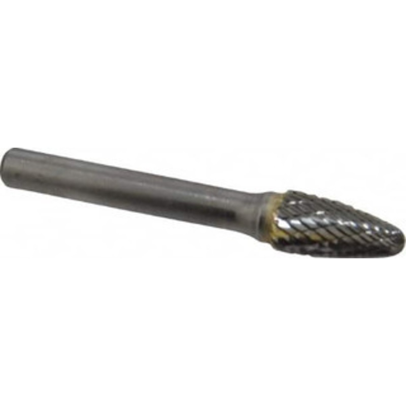 SGSPRO 3/8 Cut Diam, 1/4 Shank Diam, Carbide Double Cut Tree Burr with Radius Radius End, 3/4 LOC 13328 – 05291752