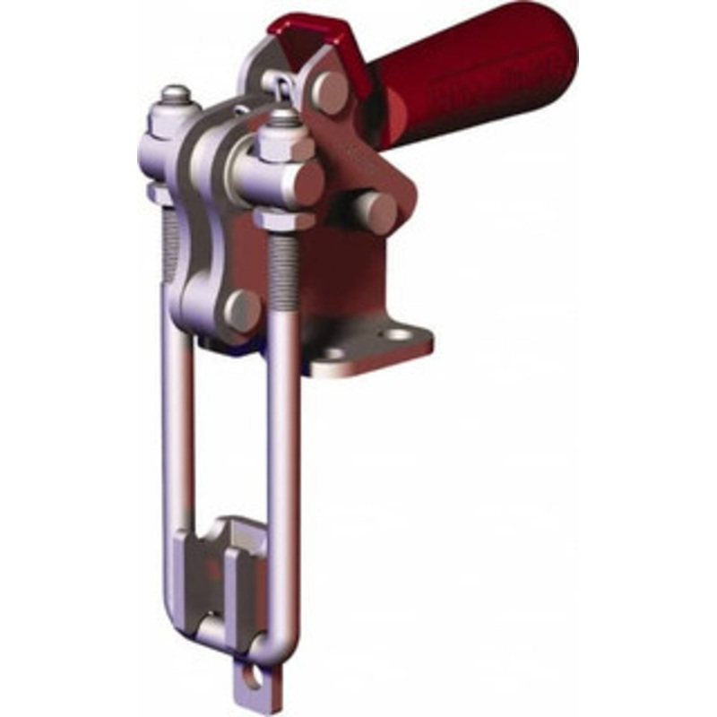 Destaco 1,000 Lb Capacity, Vertical, U Hook, Flanged Base, Carbon Steel Pull Action Latch Clamp 2.04 Drawing Movement, 4.12 OAL, Threaded U Hook, Straight Handle 334-R – 68911783