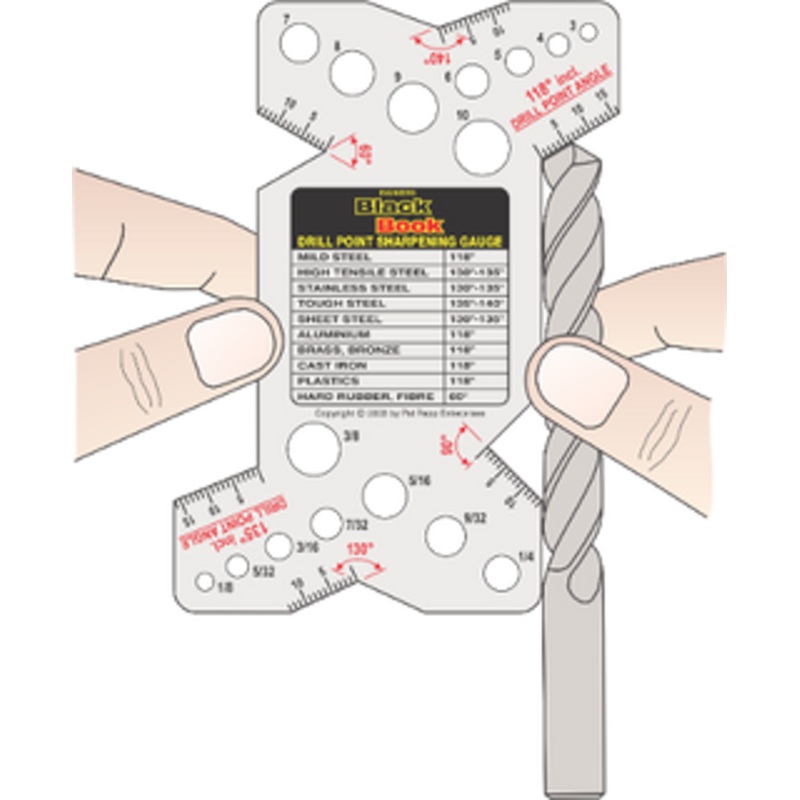 Engineers Black Book Drill Point Sharpening Gage, Metric – DPG-METRIC