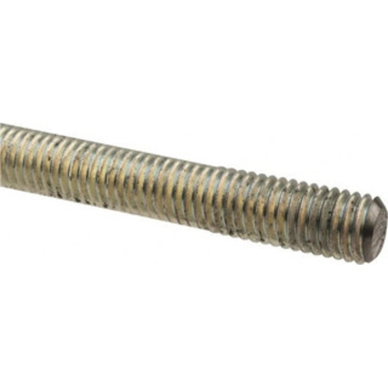 Made in USA 1/2-13 x 2 ft. Low Carbon Steel Threaded Rod Right Hand Thread, Zinc Plated Finish, UNC 03112 – 04352266