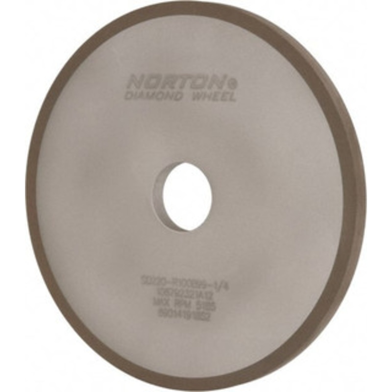 Norton 7 Diam x 1-1/4 Hole x 3/8 Thick, 220 Grit Surface Grinding Wheel Diamond, Type 1A1, Very Fine Grade, Resinoid Bond 69014191852 – 73551442