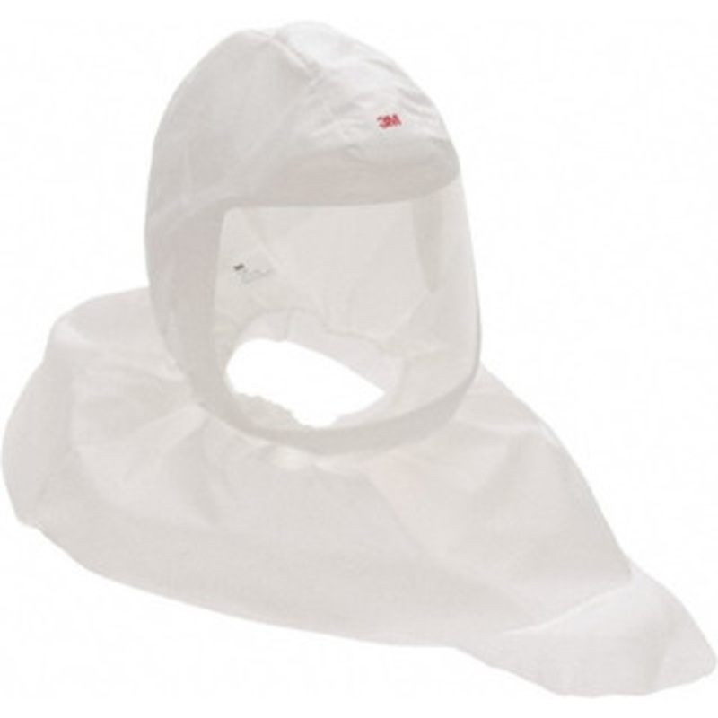 3M Pack of 10 Universal Size, PAPR Compatible Hoods Polypropylene, White, Compatible with S-757 Hood Assembly 7100010619 – 54132592