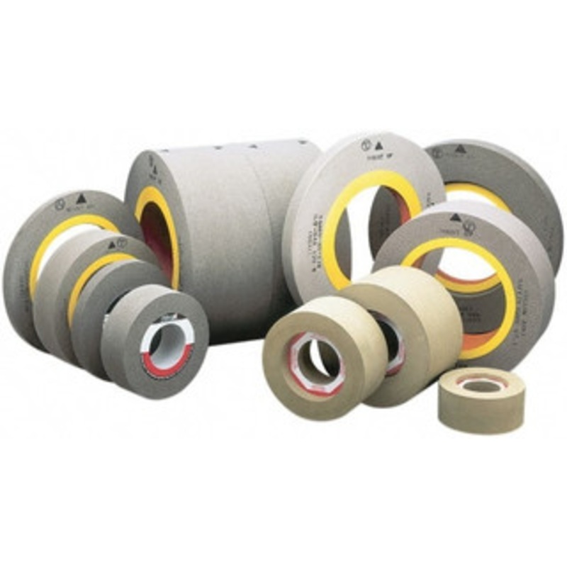 CGW Abrasives 8 Wide x 12 Diam, Type 5 Feed Regulating Wheel 5 Hole Size, 80 Grit, Hardness R, 7-1/2 Diam x 1-1/2 Deep Recess 35302 – 82268350