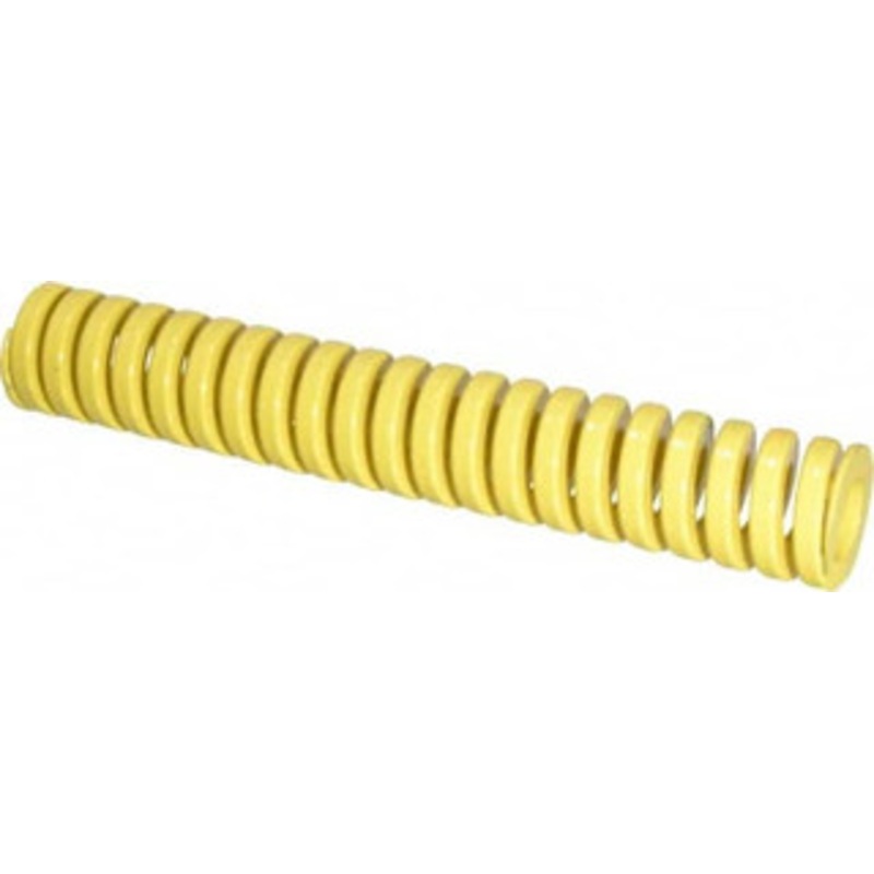 Danly 1 Hole Diam, 1/2 Rod Diam, 6 Free Length, Yellow Die Spring 34.4 Lb Max Deflection, 1.5 Max Deflection, Extra Heavy Duty, Chromium Vanadium Steel 9-1624-36 – 76016930