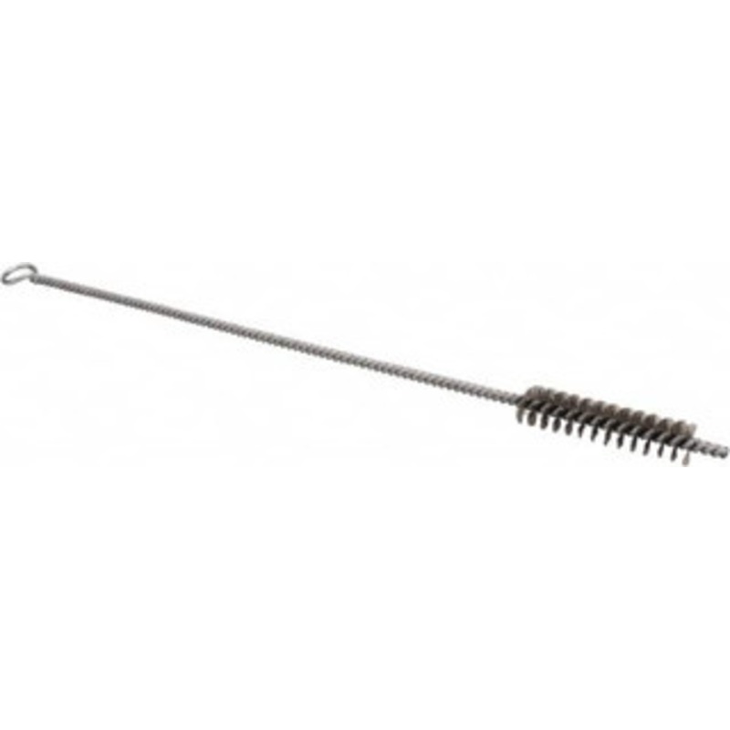 Schaefer Brush 3 Long x 5/8 Diam Stainless Steel Long Handle Wire Tube Brush Single Spiral, 15 OAL, 0.006 Wire Diam, 3/8 Shank Diam 14408 – 86964780