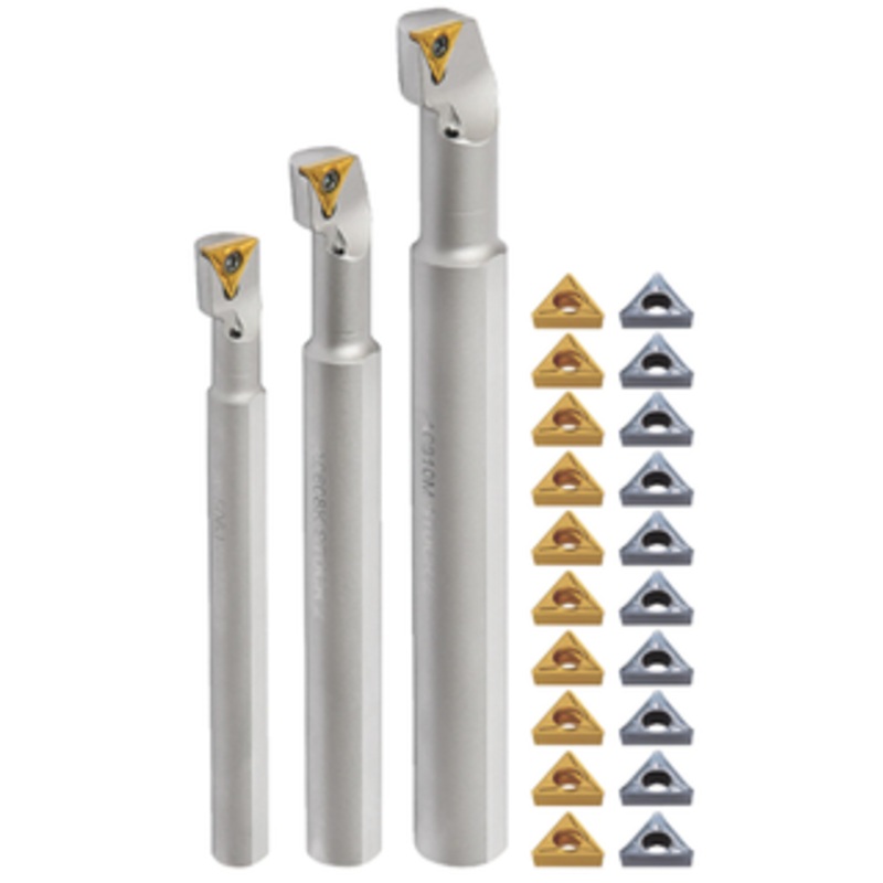 Terra Carbide STUC_ Boring Bar Set (3/8, 1/2, & 5/8) (10) TCMT2(1.5)1-MP1 CT25M AKUMA Inserts, (10) AK H01 KORLOY Inserts