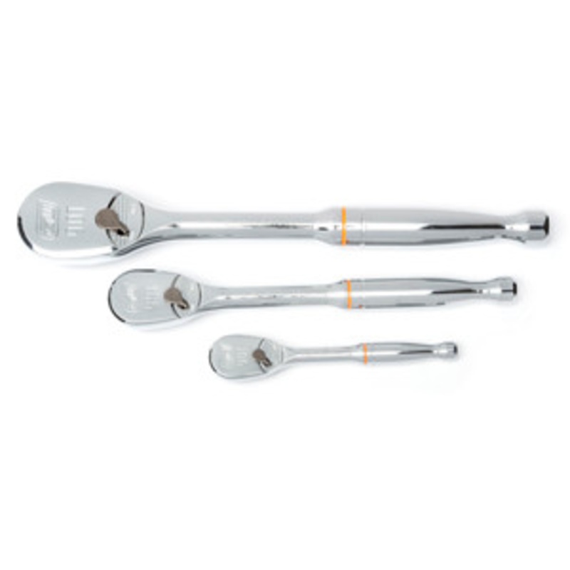 GEARWRENCH 3 Pc 1/4 3/8 & 1/2 90T Tooth Full Polish Ratchet Set – KD81206T