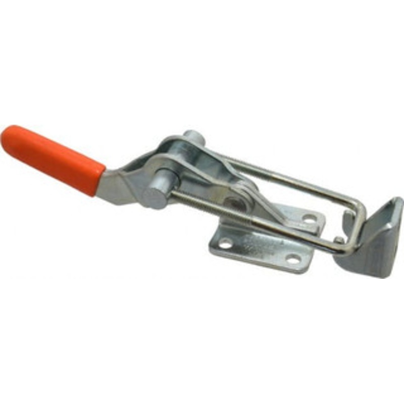 Knu-Vise 2,000 Lb Capacity, Horizontal, U Hook, Flanged Base, Carbon Steel Pull Action Latch Clamp 2-1/2 Drawing Movement, 7-3/8 OAL, Straight Handle PCU-2001 – 05761200