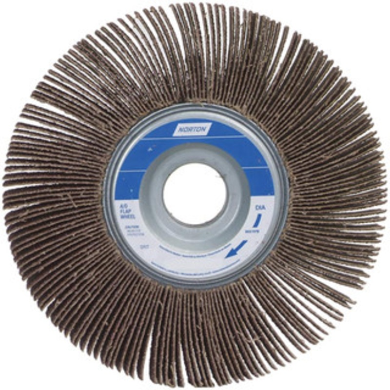 Norton 3-1/2 x 1 80 Grit Aluminum Oxide Unmounted Flap Wheel Coated, Medium Grade, 5/8 Center Hole, 12,000 Max RPM 63642502669 – 05098736