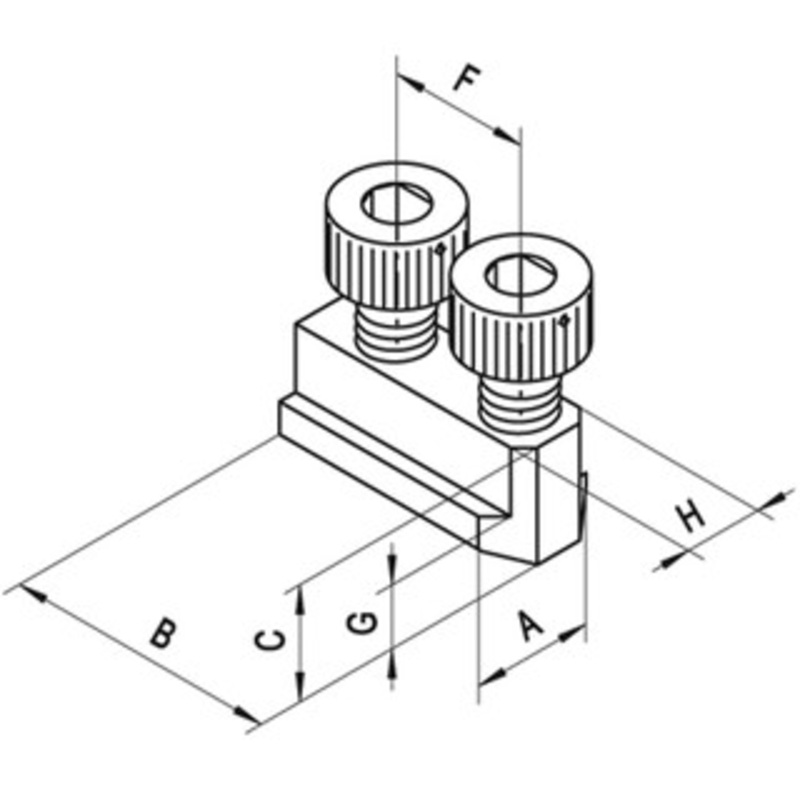 TMX T-nut for 12 inch Power Chuck, 3-780 or 3-781 series – 3-789-912