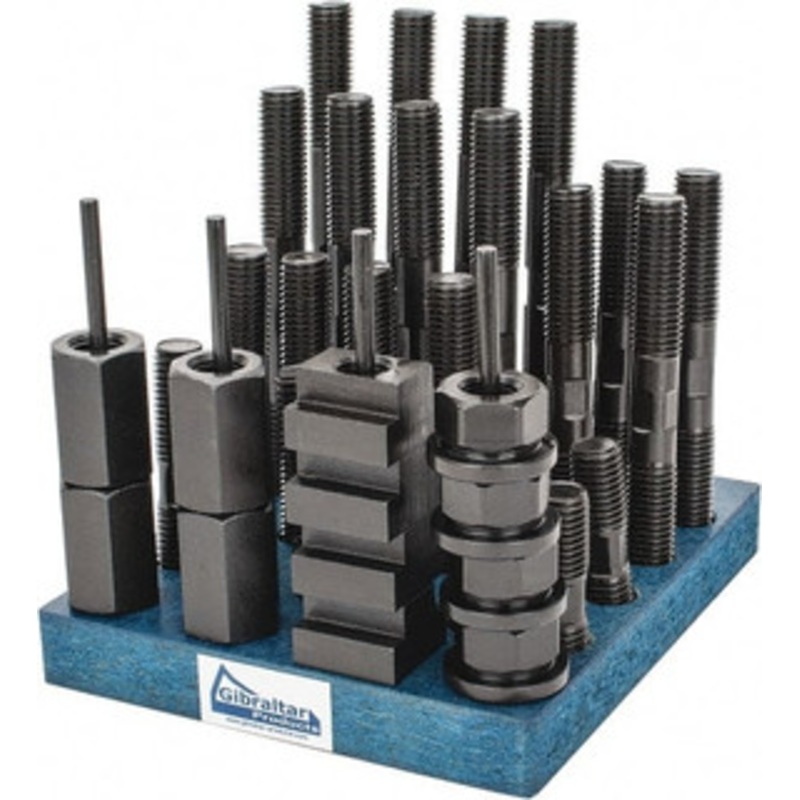 Gibraltar 38 Piece, 3/4-10 Stud, 7/8 T Slot, T Nut & Stud Kit 1-1/2 T-Slot Nut Width, 3, 4, 5, 6, 7, 8 Stud Lengths 20612G – 04805214