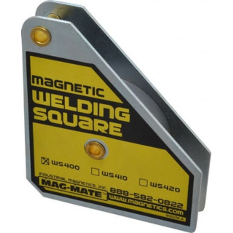 Mag-Mate 3-3/4 Wide x 3/4 Deep x 4-3/8 High, Rare Earth Magnetic Welding & Fabrication Square 75 Lb Average Pull Force WS400 – 06997514