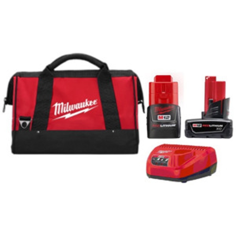 Milwaukee M12 4/2 Amp Starter Pack with Bag – MWK48-59-2424P