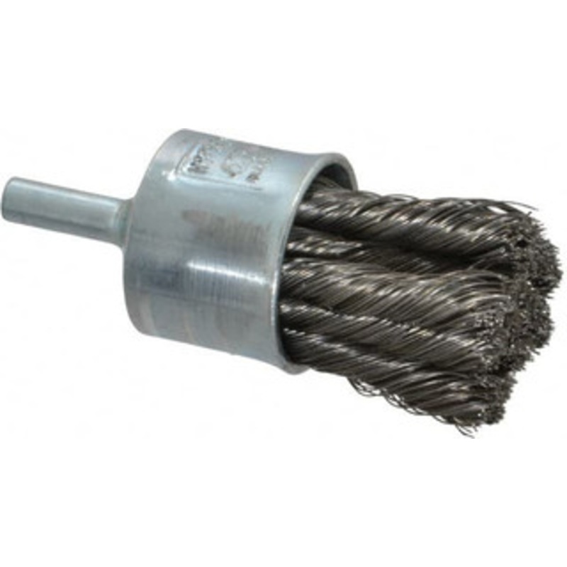 Osborn 1 Diam Steel Knotted End Brush 1-1/8 Trim Length, 1/4 Shank Diam, 20,000 Max RPM 0003074000 – 00126607