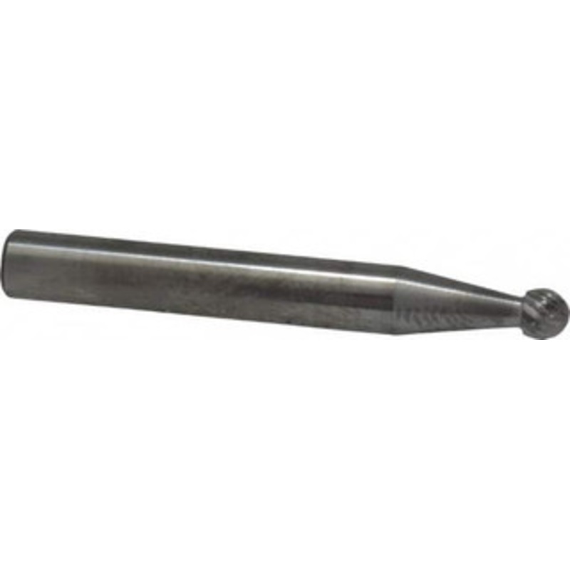 SGSPRO 3/16 Cut Diam, 1/4 Shank Diam, Carbide Double Cut Ball Burr Radius End, 1/8 LOC 12753 – 05291588
