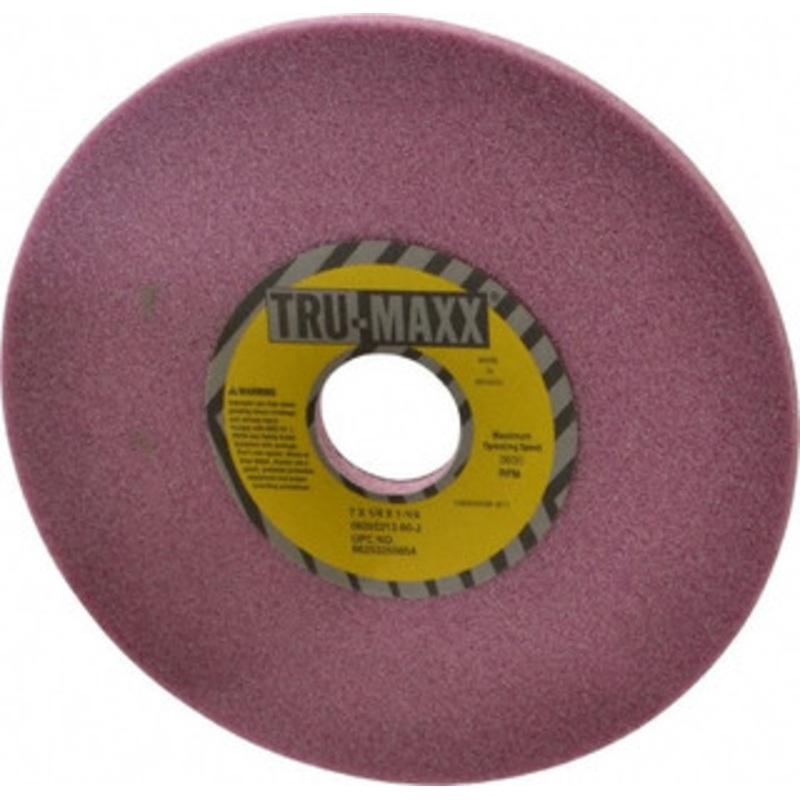 Tru-Maxx 7 Diam x 1-1/4 Hole x 1/4 Thick, I Hardness, 46 Grit Surface Grinding Wheel Aluminum Oxide, Type 1, Coarse Grade, 3,600 Max RPM, Vitrified Bond, No Recess 66253255654 – 06292213