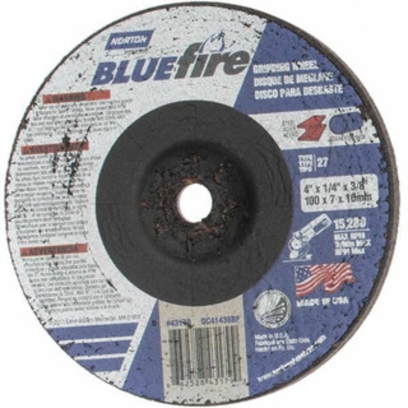 Value Collection 24 Grit, 4 Wheel Diam, 1/4 Wheel Thickness, 3/8 Arbor Hole, Type 27 Depressed Center Wheel Zirconia Alumina, S Hardness, 15,280 Max RPM, Compatible with Angle Grinder BD-N29899 – 43595941