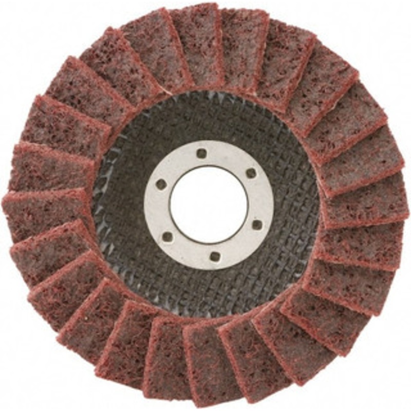 CGW Abrasives 4-1/2 80 Grit 7/8 Center Hole Type 29 Aluminum Oxide Flap Disc Medium Grade, Non-Woven, Arbor Attachment, Non-Woven Backing, 13,300 RPM 70122 – 92296391