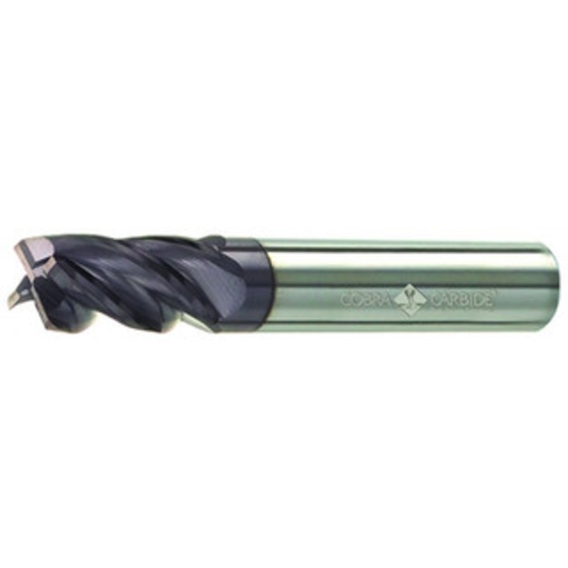 Cobra Carbide VIPER Variable Helix Series Endmill, AlTiN Coated, 0.030 Radius, 5/8 dia., 5/8 shank, 1-1/4 LOC – 19850