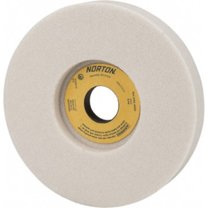 Norton 7 Diam x 1-1/4 Hole x 1 Thick, I Hardness, 46 Grit Surface Grinding Wheel Aluminum Oxide, Type 5, Coarse Grade, 3,600 Max RPM, Vitrified Bond, One-Side Recess 66252942809 – 05957428