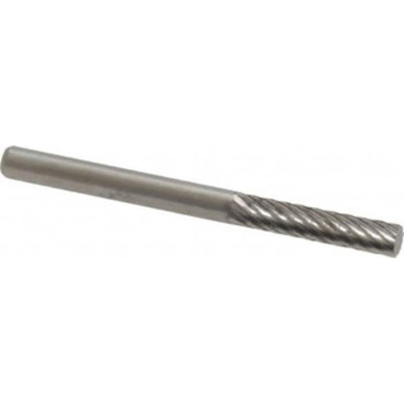 Atrax 1/8 Cut Diam, 1/8 Shank Diam, Carbide Single Cut Cylinder Burr Flat End, 1-1/2 OAL, 9/16 LOC SA-43SC-ATX – 85282242