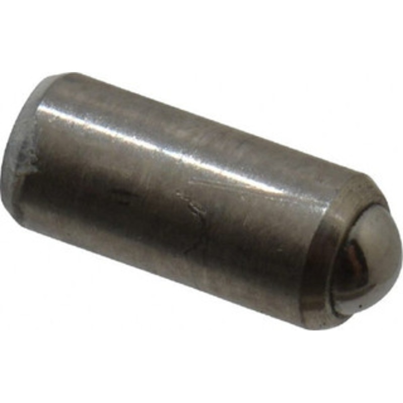 Gibraltar 0.284 Body Length x 1/8 Body Diam, 0.5 Lb Init to 1 Lb Final End Force, Stainless Steel Press Fit Ball Plunger 0.093 Ball Diam, 0.035 Max Ball Reach, +0.0010, +0.0020 Tolerance 10600SS – 60931623