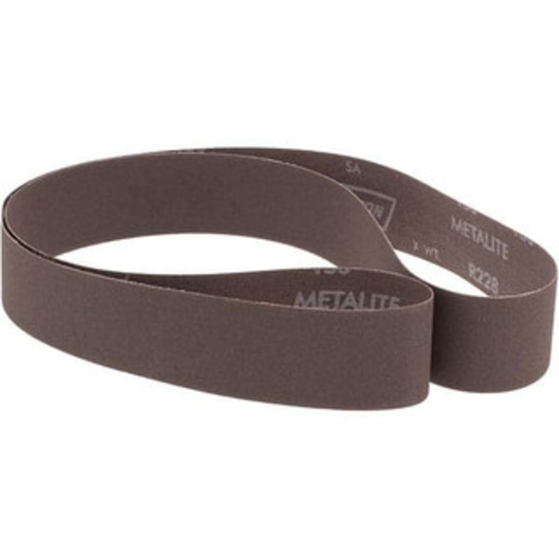 Norton 2 Wide x 60 OAL, 150 Grit, Aluminum Oxide Abrasive Belt Aluminum Oxide, Very Fine, Coated, Series R228 78072744018 – 82108184