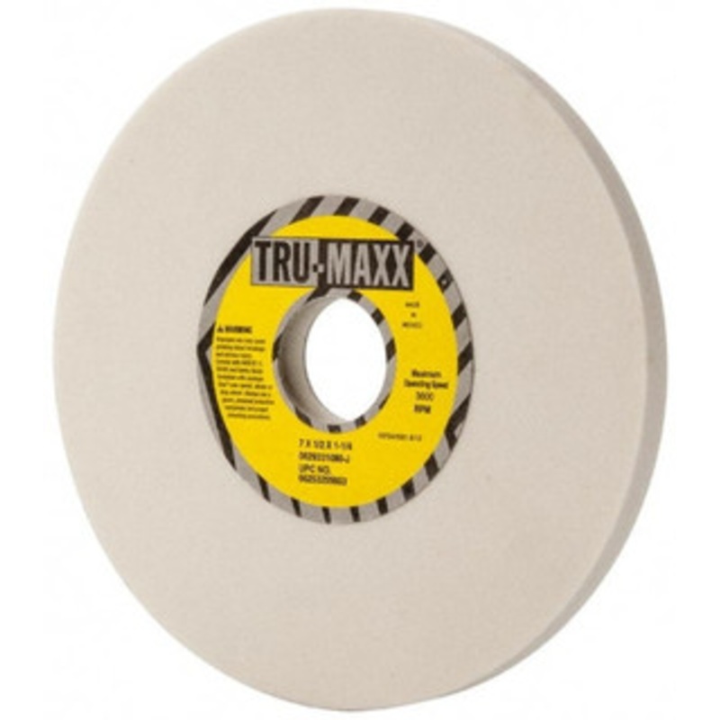 Tru-Maxx 7 Diam x 1-1/4 Hole x 1/2 Thick, J Hardness, 80 Grit Surface Grinding Wheel Aluminum Oxide, Type 1, Medium Grade, 3,600 Max RPM, Vitrified Bond, No Recess 66253255603 – 06293310