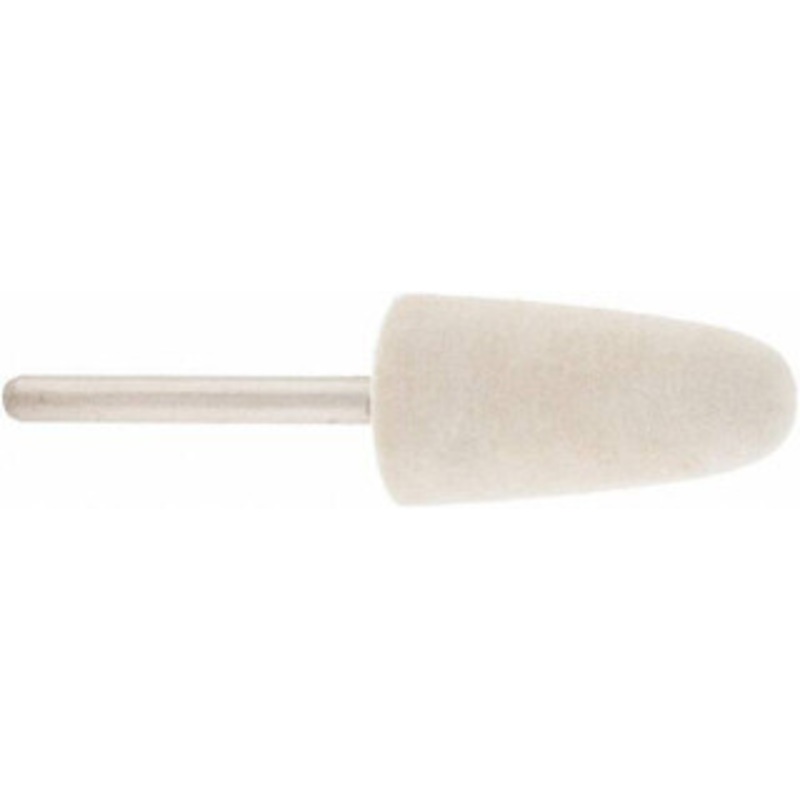 Value Collection 1/2 Diam 1/8 Shank Diam Rock Hard Density Conical Shaped Mounted Bob 1 Head Length, 2 Shank Length, Wool Felt 516146 – 91068494