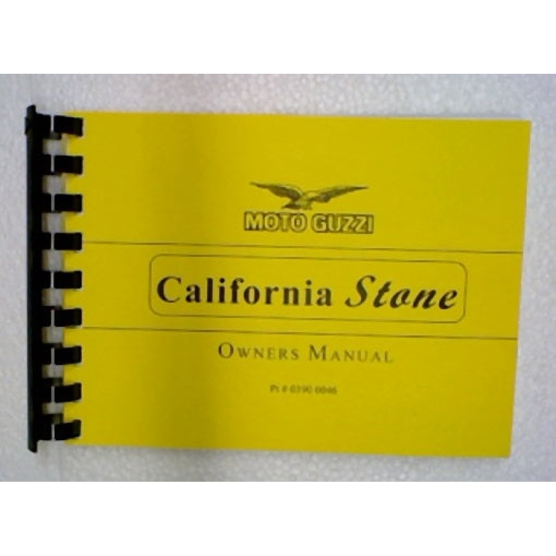 OWNERS MANUAL CALIFORNIA STONE 1100 (#03900046R)