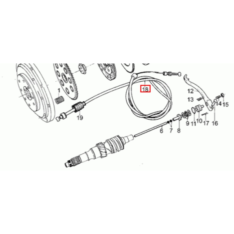 CLUTCH CBL (#14093051) 850 LEMANS I,II & III,T5,CX100,V1000 SP