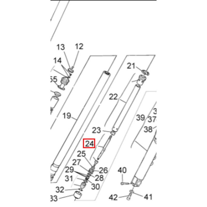 RH shock absorber (# 03530514) (#03530514)