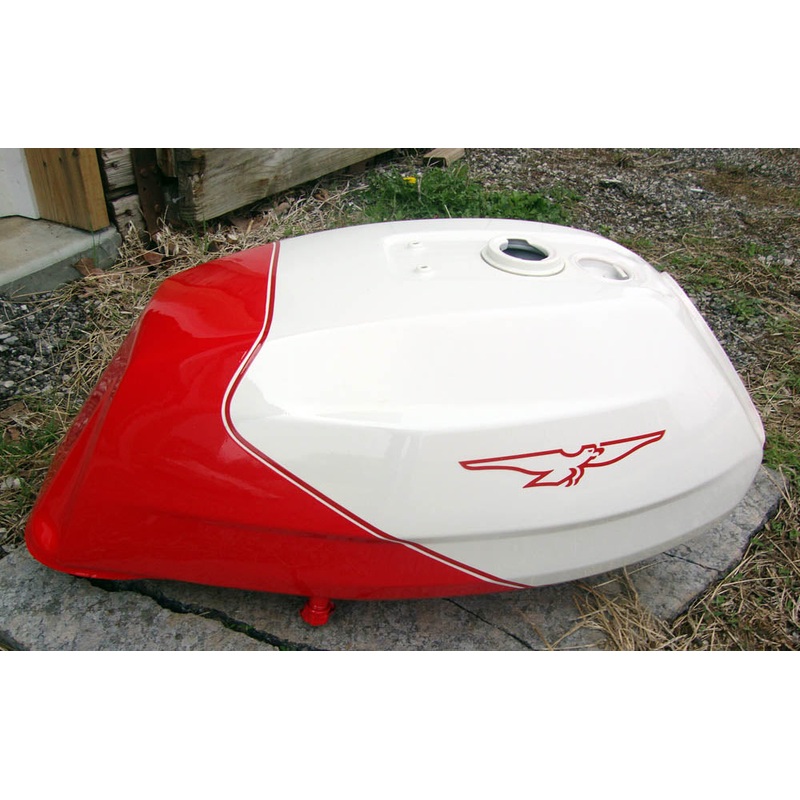 FUEL TANK-RED/WHITE (28100270) (#28100270)