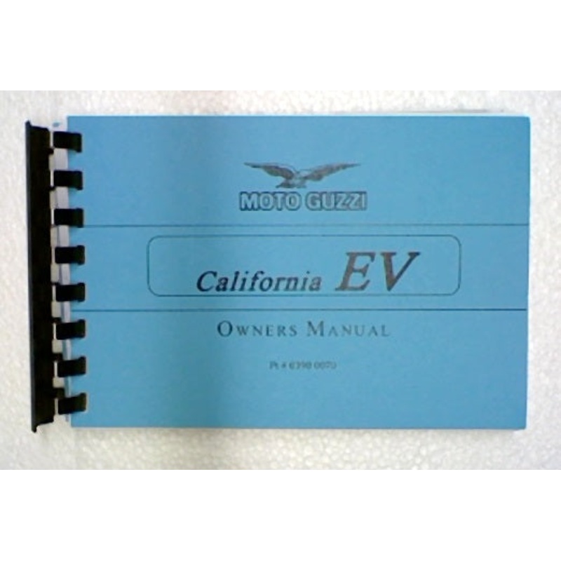 California EV 1100 02-04 Owners Manual (#03900070)