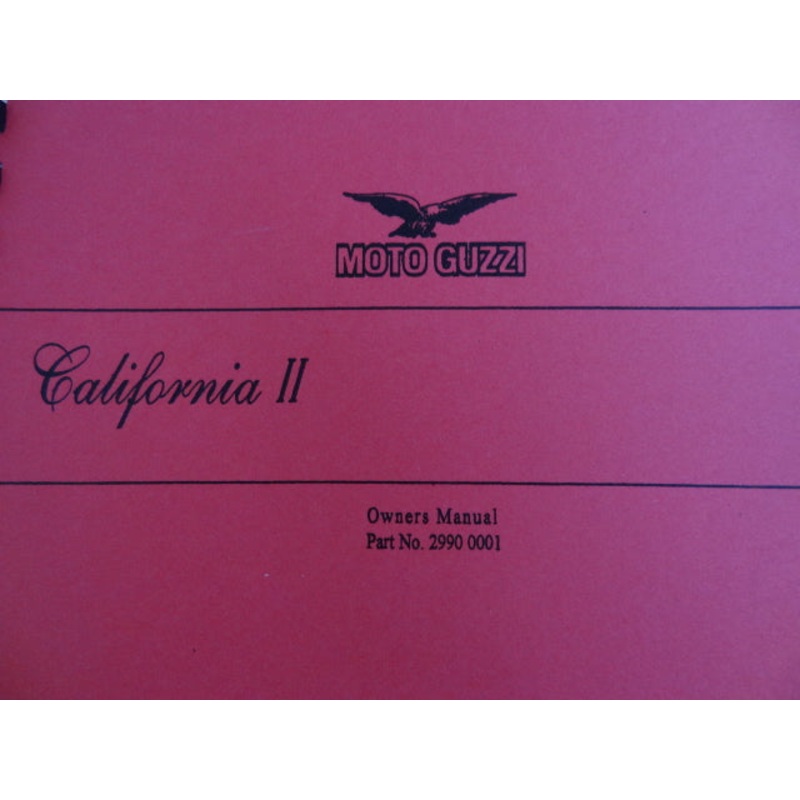 California II Owners Manual ( # 2990 0001) (#29900001)