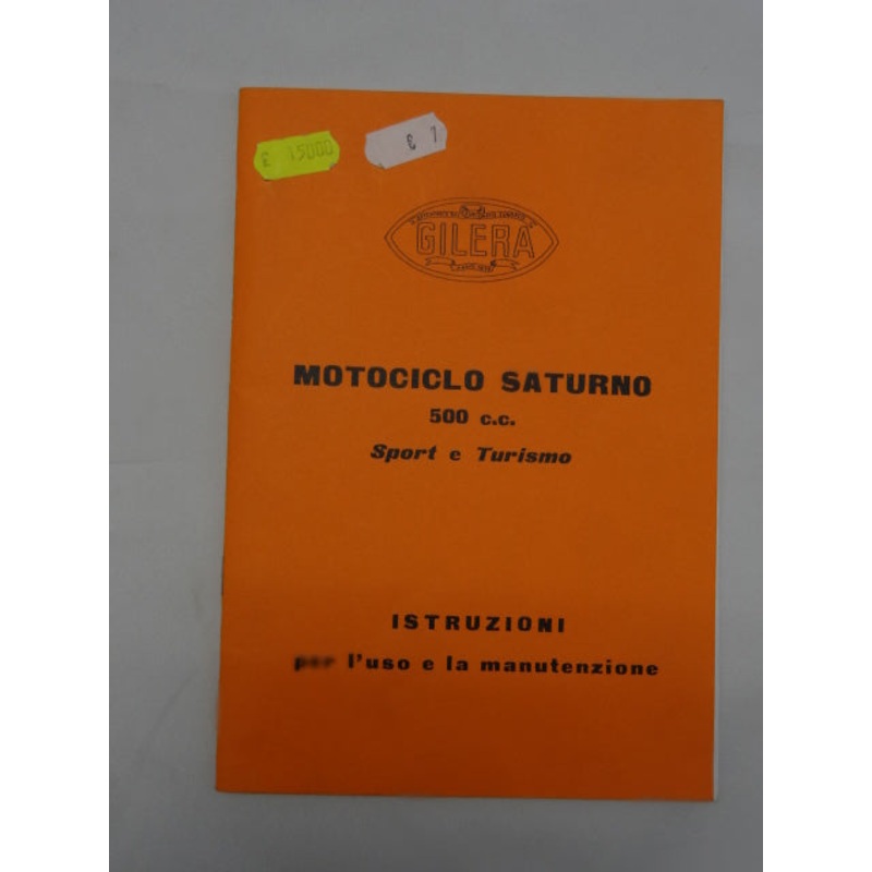 Gilera Motociclo Saturno Italian Only Owners Manual (#021019)